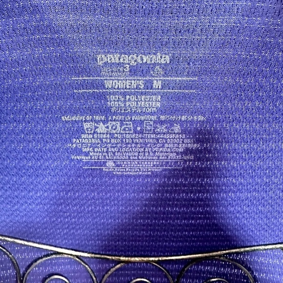 Patagonia capilene 3 blue striped base layer 1/4 zip pullover size M - Picture 2 of 6